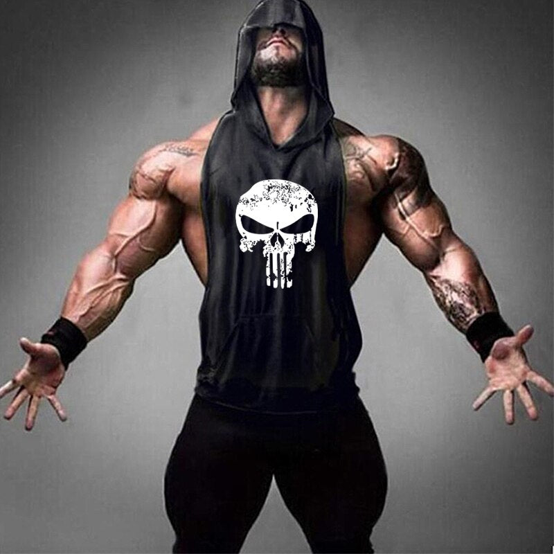 Camiseta de tirantes de algodón para entrenamiento de hombre