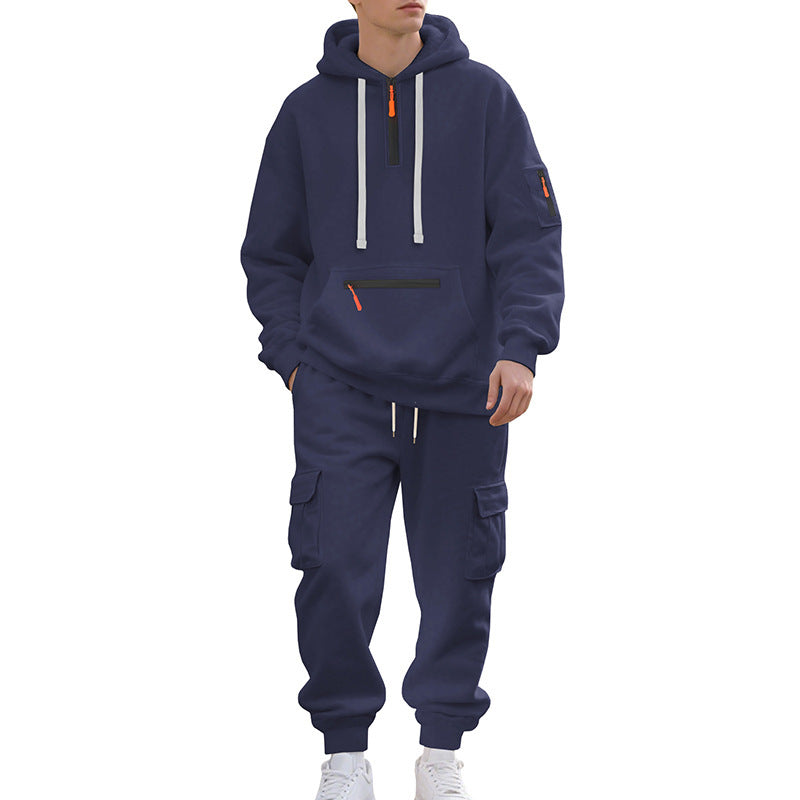Conjunto de ropa de trabajo casual deportiva para hombre con múltiples bolsillos