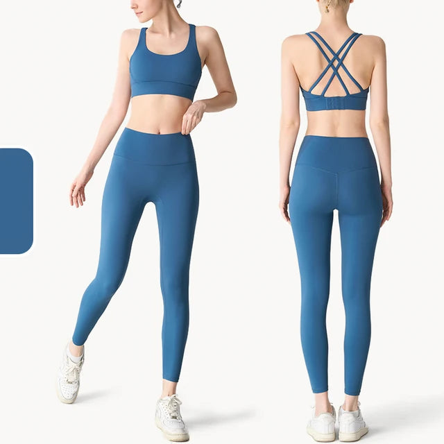 Conjunto deportivo de yoga para mujer de dos piezas