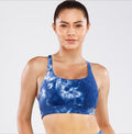 Sujetador deportivo estampado tie-dye para yoga y entrenamiento