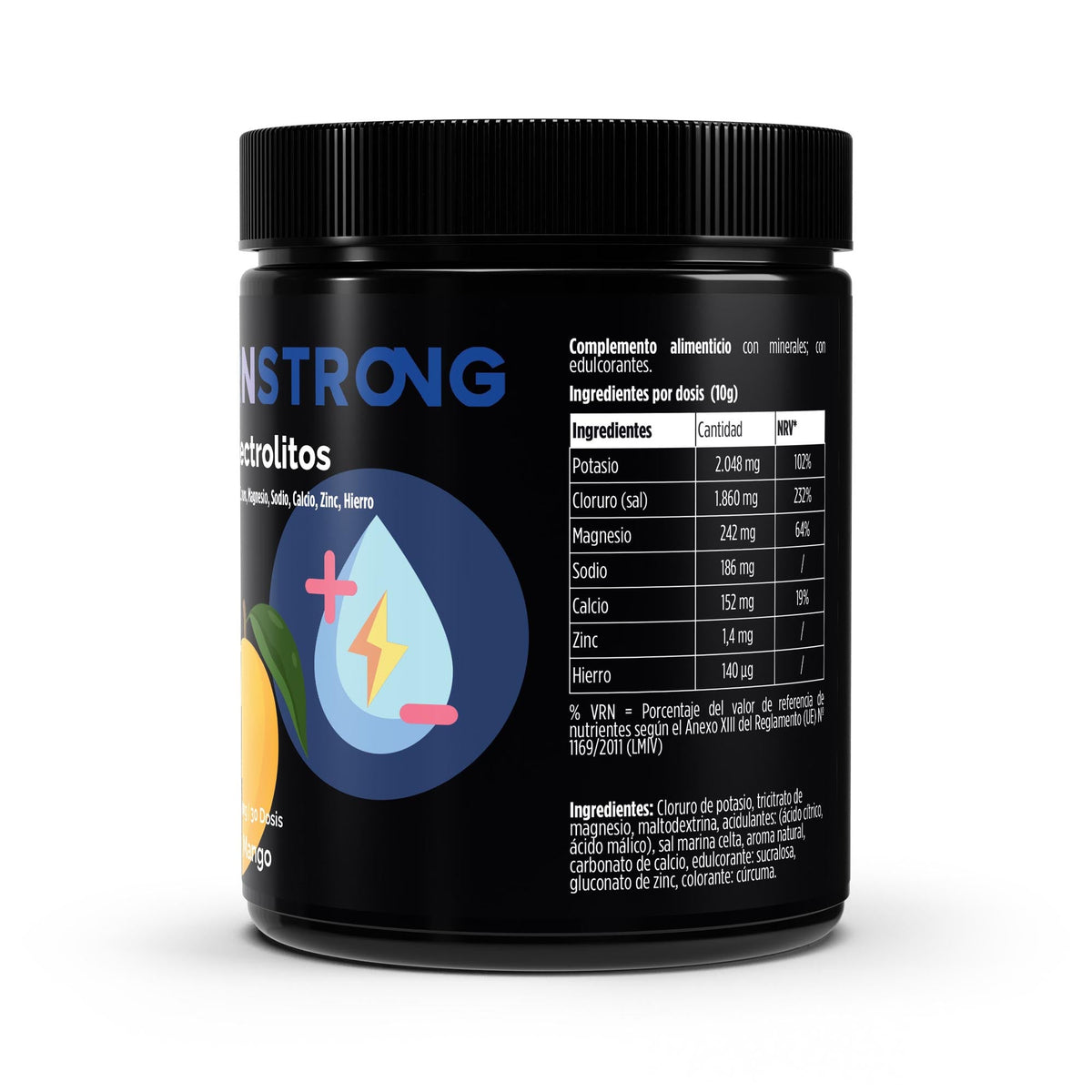 Electrolitos en Polvo Mango Tropical – 300 g