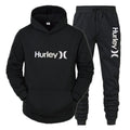 Men's Two-Piece Tracksuit, Hooded Sweatshirt and Printed Casual Pants