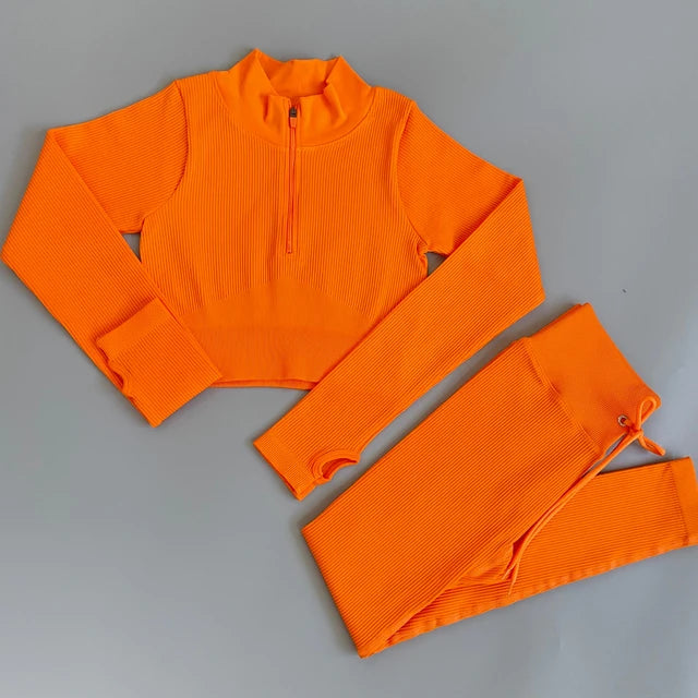 Conjunto deportivo de mujer con leggings de cintura alta