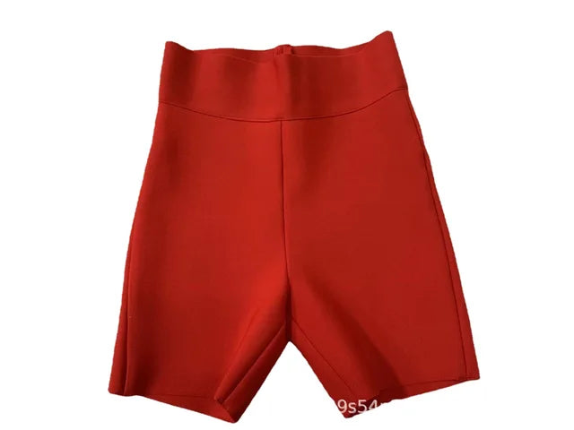 Short deportivo elástico de cintura alta para mujer