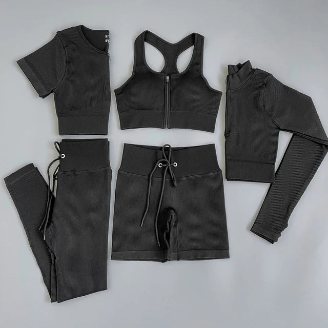 Conjunto deportivo de mujer con leggings de cintura alta