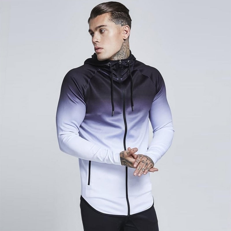 Chaqueta deportiva con capucha para hombre