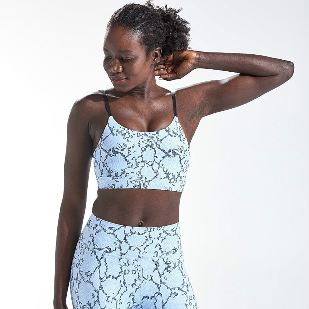 Conjunto deportivo estampado para mujer, para yoga y entrenamiento