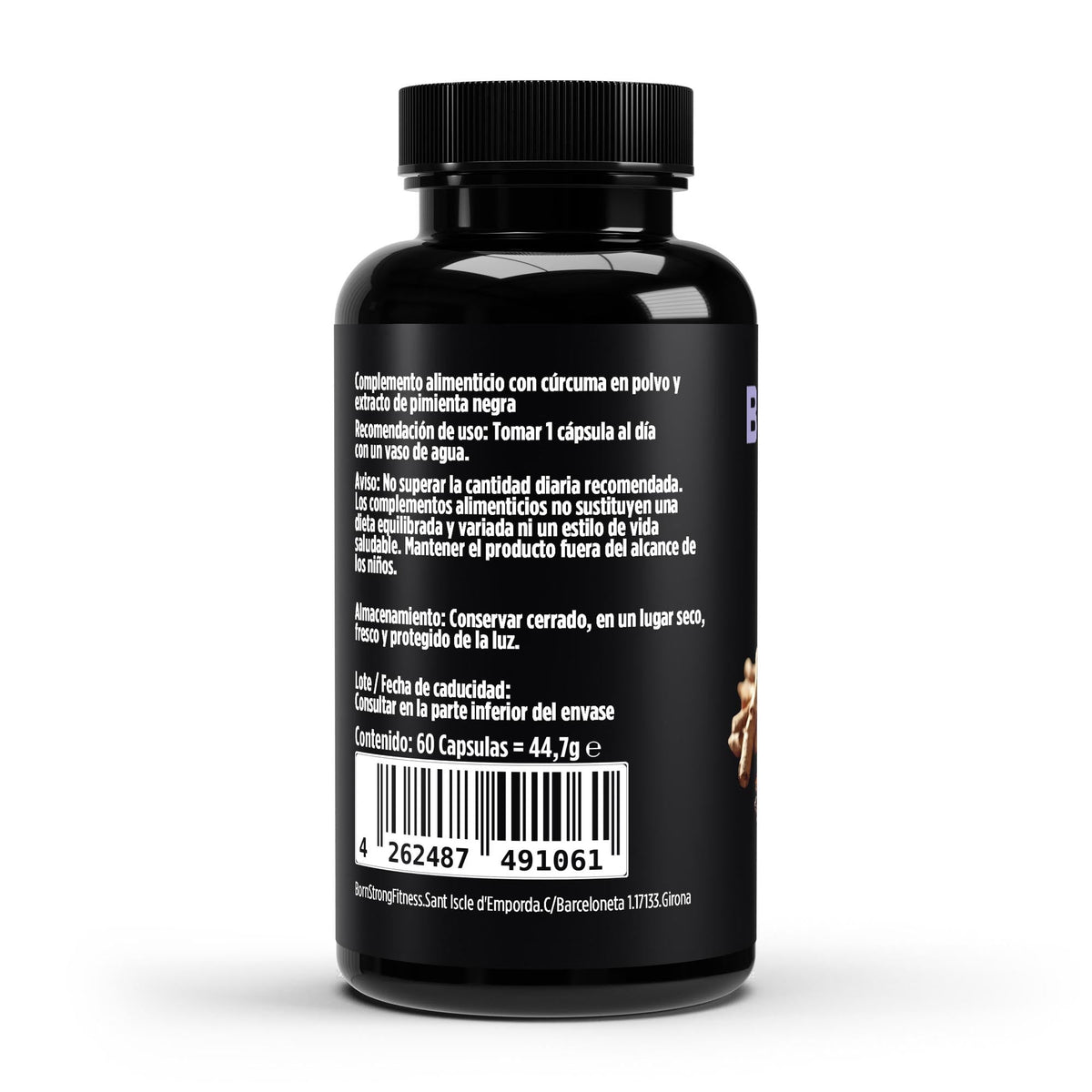 Cúrcuma + Piperina | 60 cápsulas | BornStrong