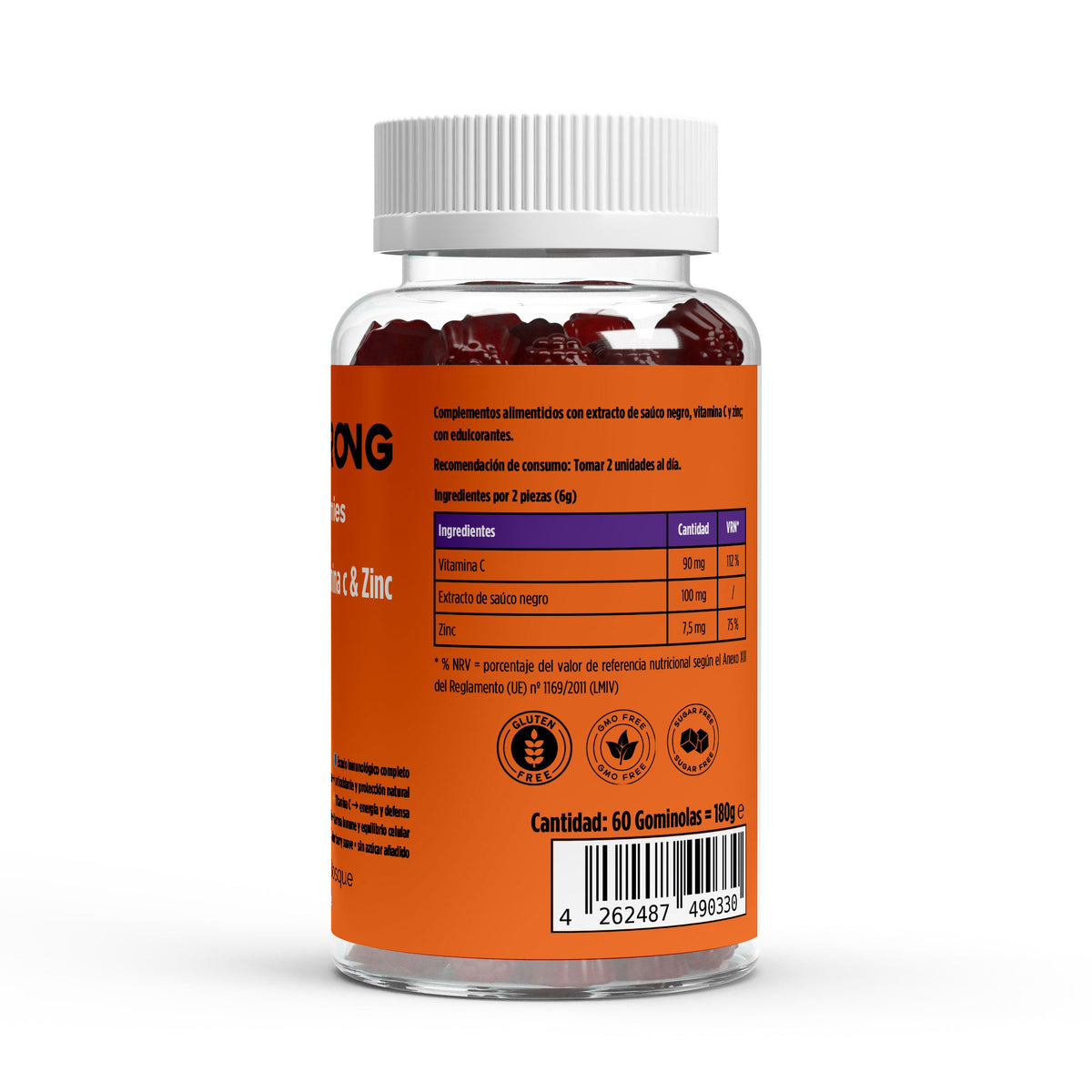 Gominolas de Saúco Negro + Vitamina C + Zinc | 60 unidades