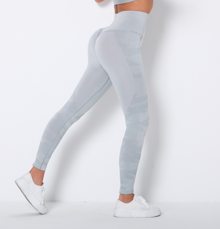 Leggings de yoga de cintura alta con estampado de camuflaje