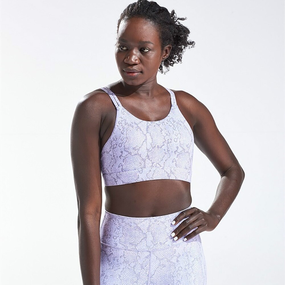 Conjunto deportivo de yoga con estampado serpentino