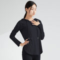 Sudadera con capucha para yoga y fitness de secado rápido, camiseta de manga larga fina para yoga y ejercicio