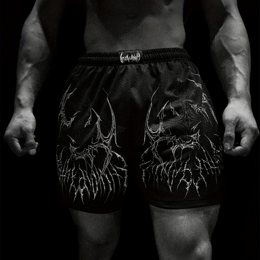 Pantalón corto deportivo de malla para hombre, ligero y de secado rápido