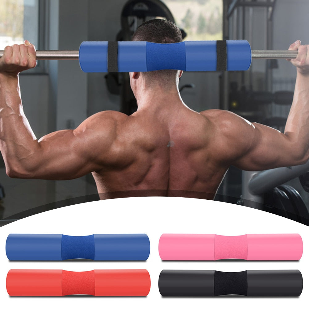 Almohadilla protectora de espuma para cuello y hombros para barra de pesas, accesorio de gimnasio con correa para sentadillas y levantamiento de pesas
