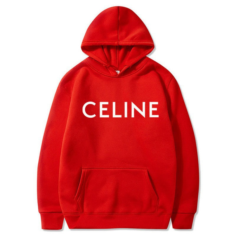 Sudadera con capucha estampada de corte holgado