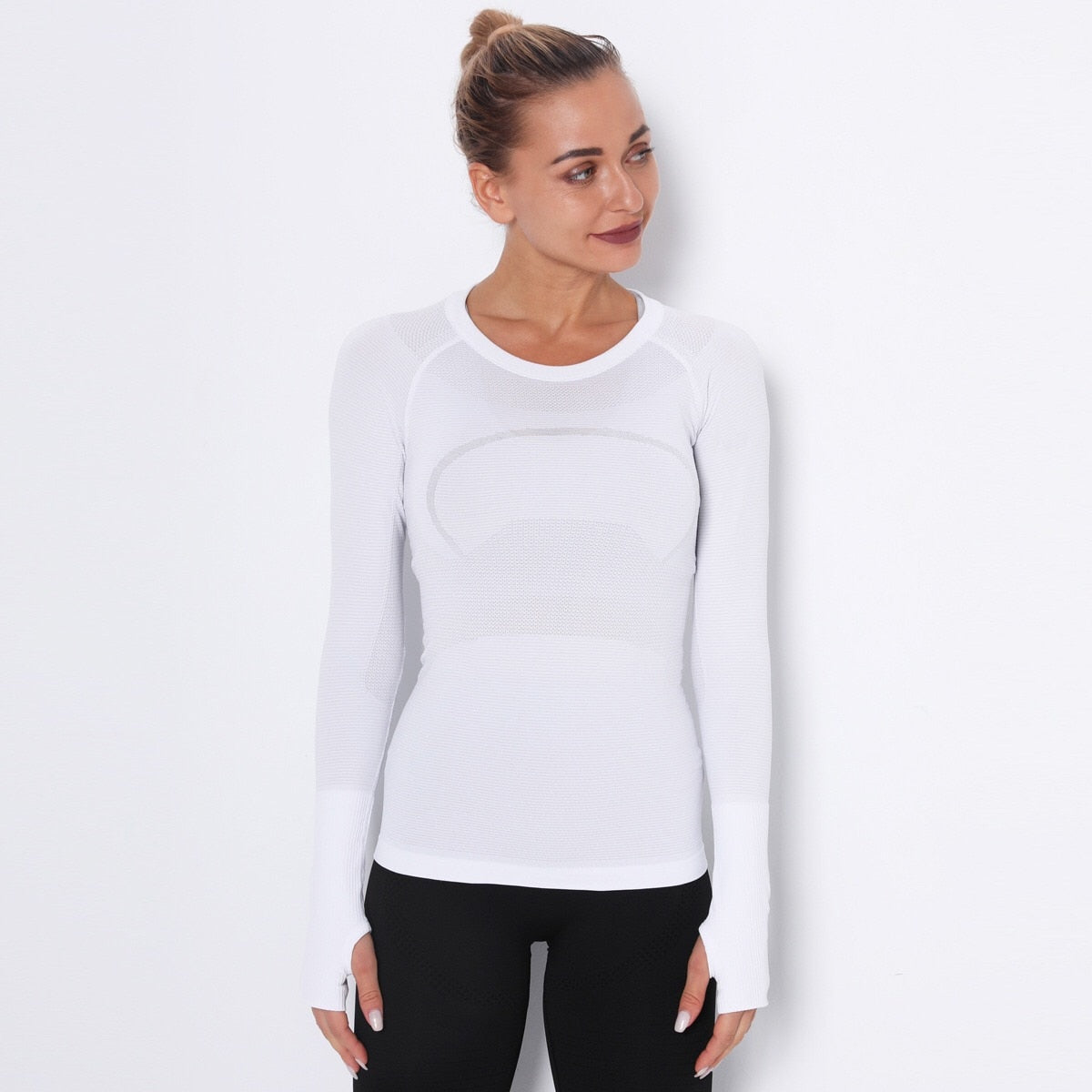 Camiseta deportiva de manga larga para mujer