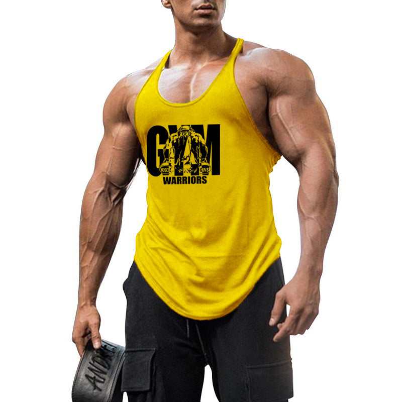 Camiseta de tirantes deportiva de algodón para hombre