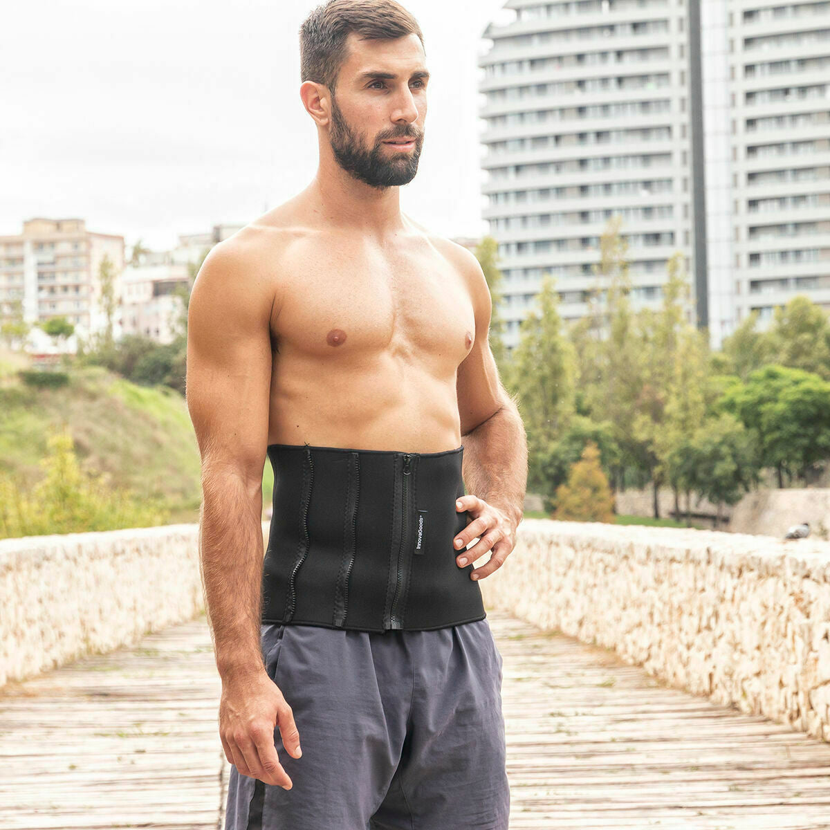 Pack Detachable Foam-covered Fitness Hoop and Sports Slimming Belt with Sauna Effect InnovaGoods