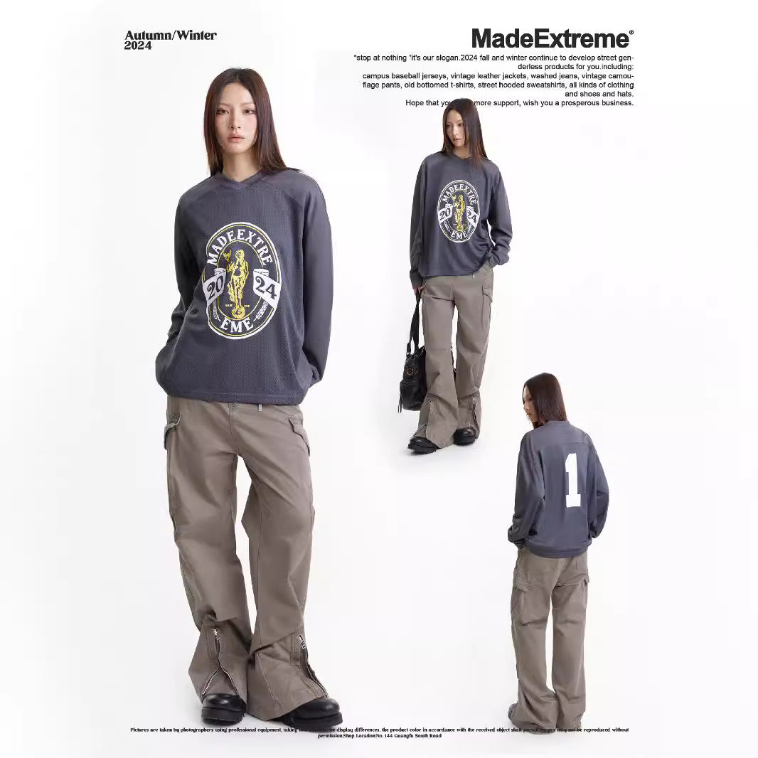 Camiseta de baloncesto de manga larga con estampado