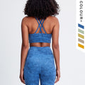 Conjunto de yoga de 5 colores para mujer, trajes de fitness, sujetador deportivo de yoga con vendaje, leggings de cintura alta con teñido anudado, pantalones de gimnasio, conjunto de fitness, leggings de entrenamiento