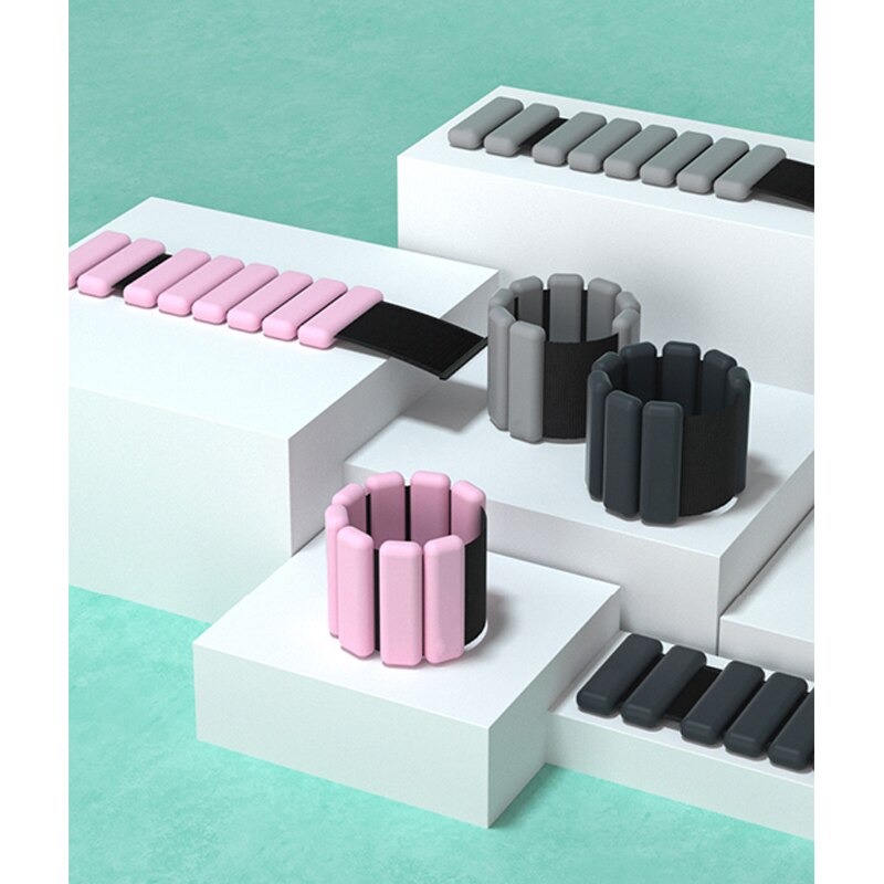 Set de 2 pulseras de silicona para yoga, running, entrenamiento y fitness, accesorios para pesas y leggings