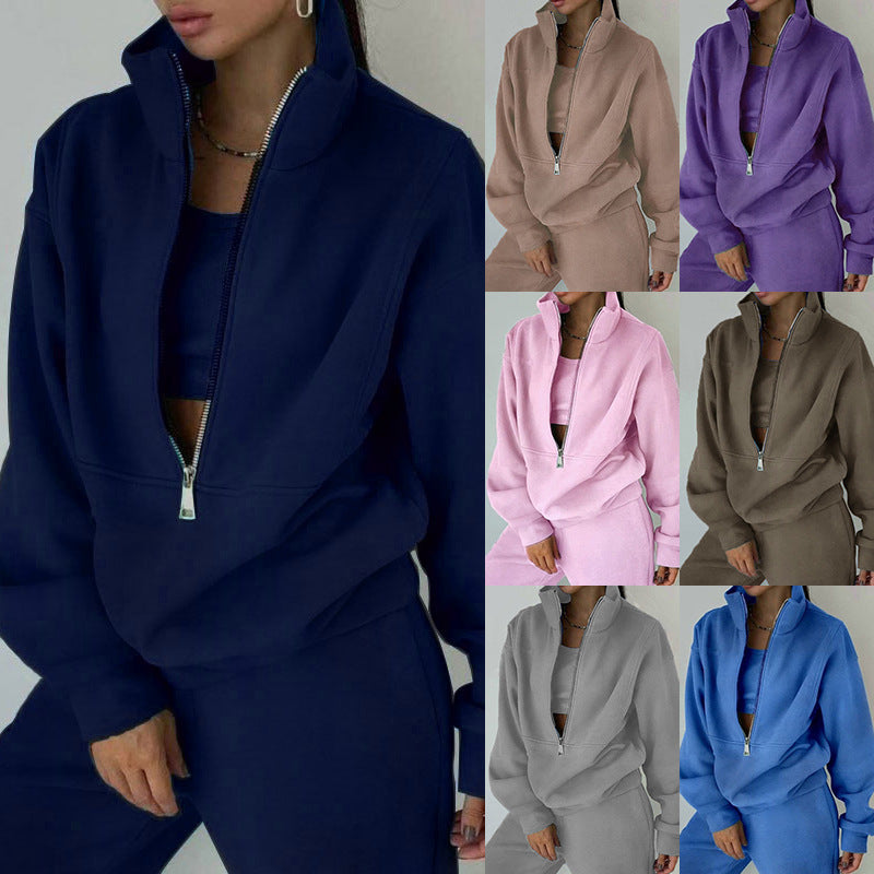 Conjunto deportivo de dos piezas con sudadera para mujer