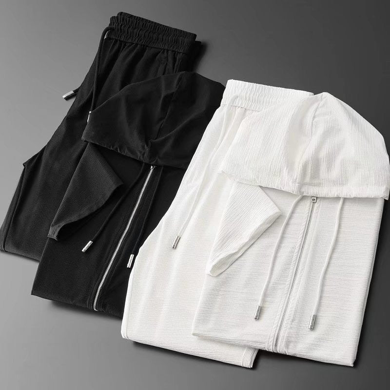 Sudadera con capucha holgada para hombre, cárdigan deportivo casual para hombre