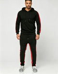 Conjunto de ropa deportiva casual con chaqueta con capucha minimalista y moderna para hombre