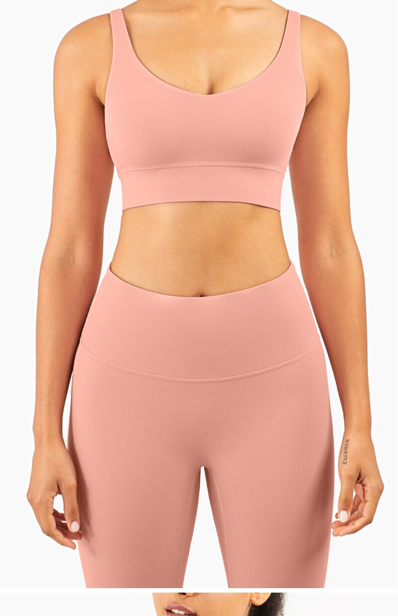 Sujetador deportivo sexy y hermoso de espalda abierta para mujer, top tipo chaleco resistente a impactos, ropa deportiva, chaleco de gimnasio, top corto, sujetador deportivo.