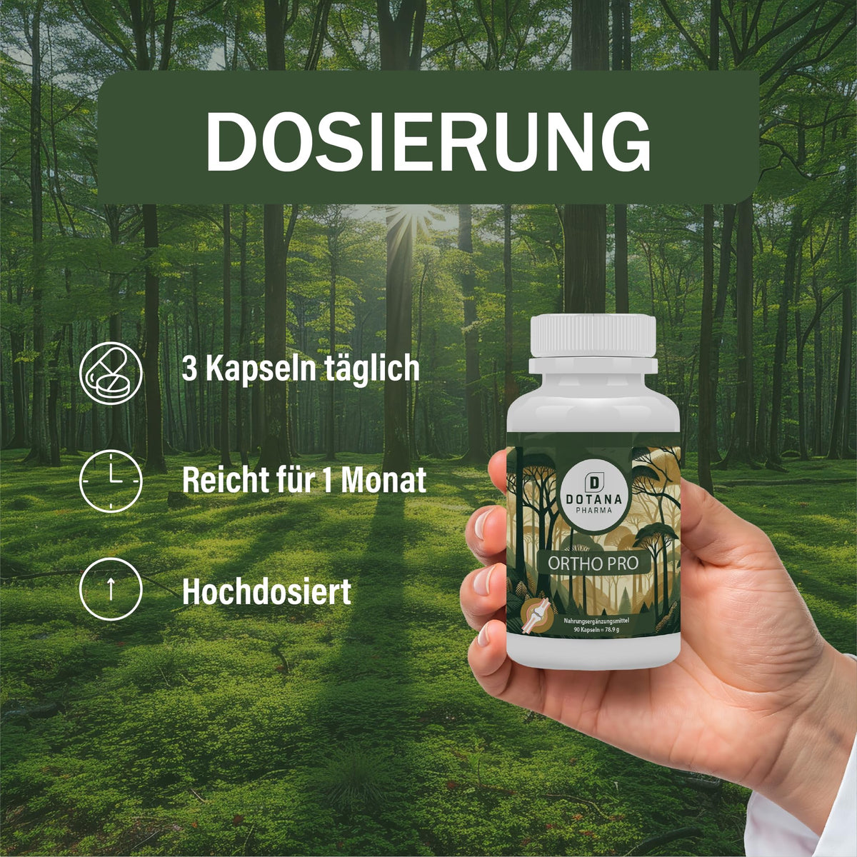 ORTHO PRO Gelenknährstoff-Komplex - 90 Kapseln mit Glucosamin Sulfat 750mg, Chondroitin Sulfat 600mg & MSM 900mg - Made in Germany-2
