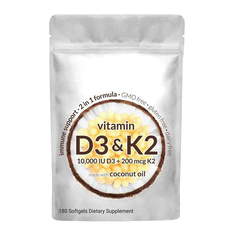 Vitamina D3 y K2 en cápsulas blandas, 180 unidades