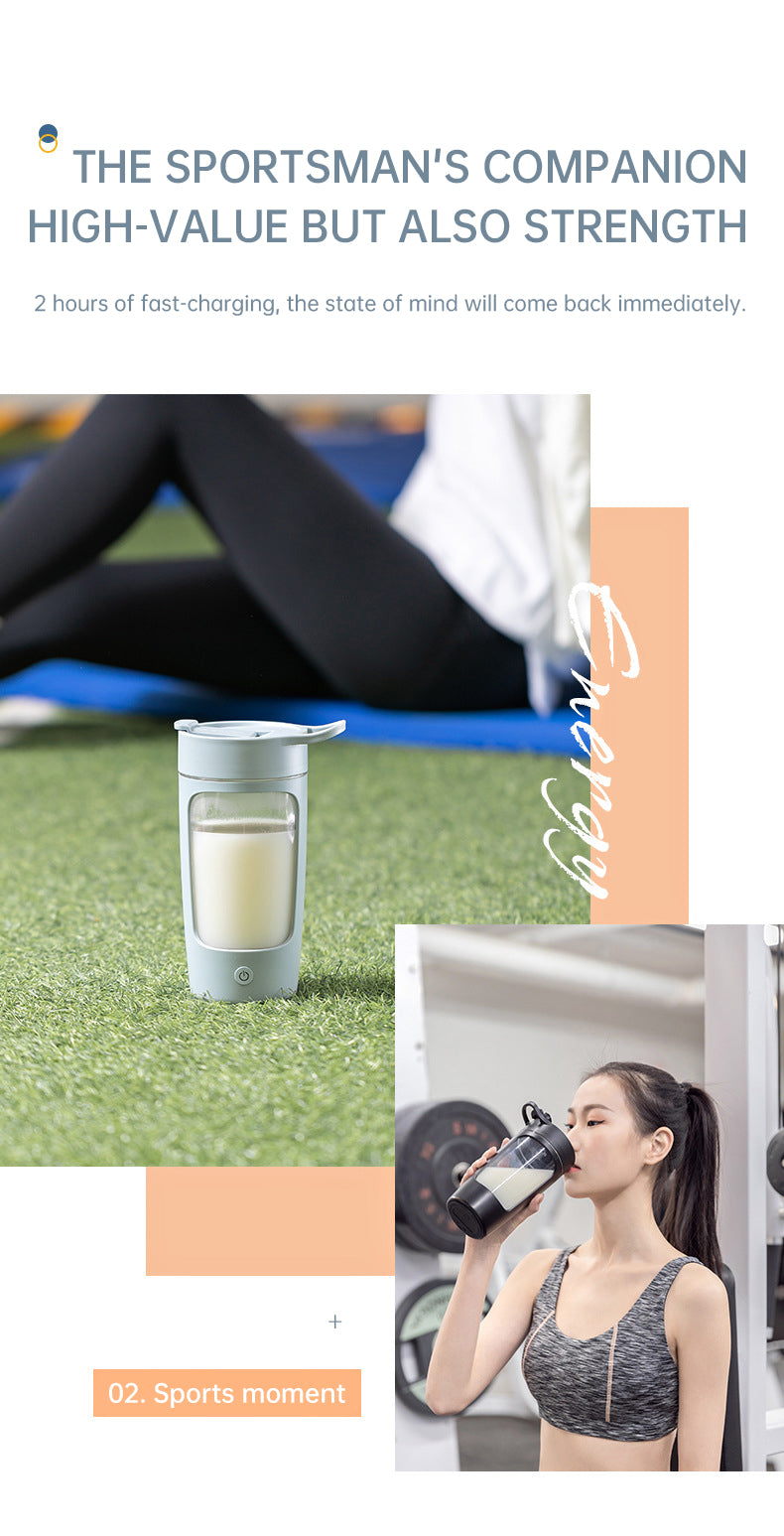 Vaso licuadora portátil para batidos de fruta, USB recargable, batidora de mano eléctrica, botella para gimnasio y deporte
