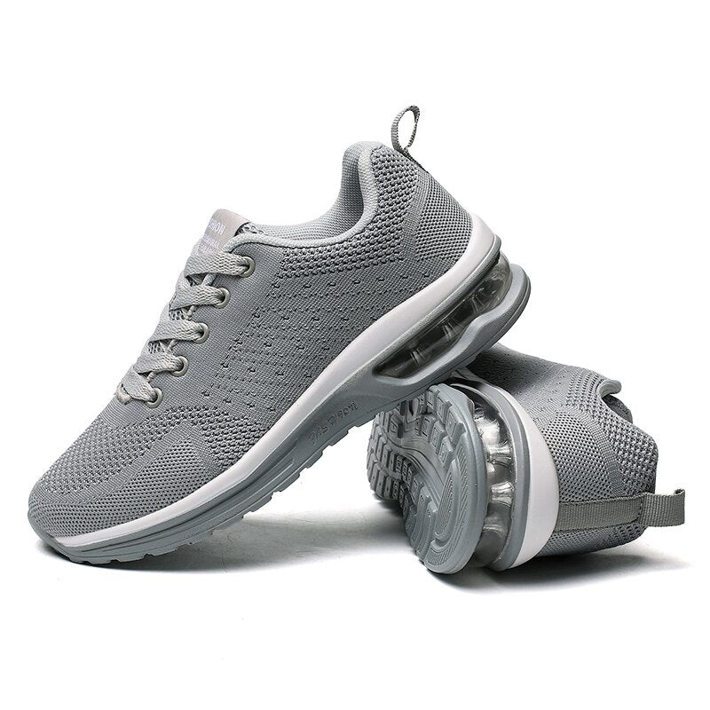 Zapatillas de running para hombre transpirables y ligeras, calzado deportivo para mujer, zapatillas planas para gimnasio con amortiguación de aire para parejas