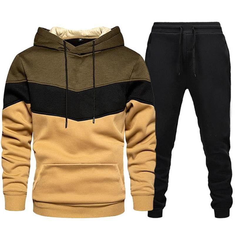 Hooded Sweatshirt and Tracksuit Set for Men