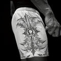Summer Sport Shorts for Men, Fitness Fashion Printed Muscular Workout Shorts, Quick-Dry Breathable Lightweight Beach Shorts
