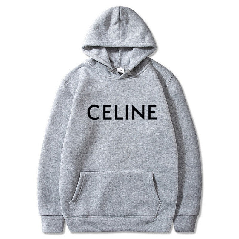 Sudadera con capucha estampada de corte holgado
