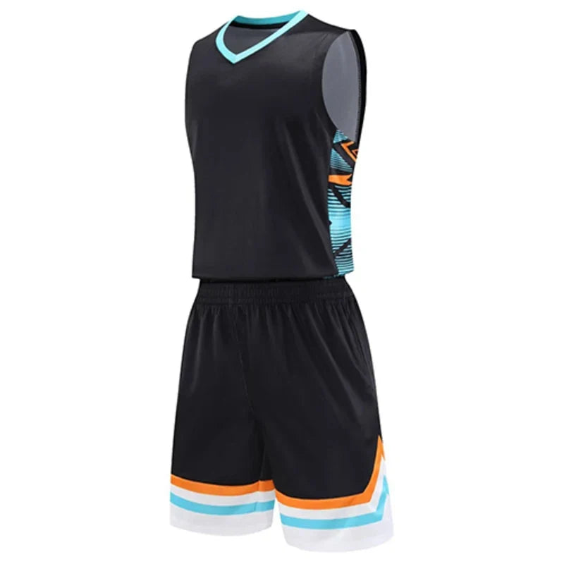 Conjunto de Camiseta y Pantalón de Baloncesto Personalizado para Jóvenes – Secado Rápido y Transpirable