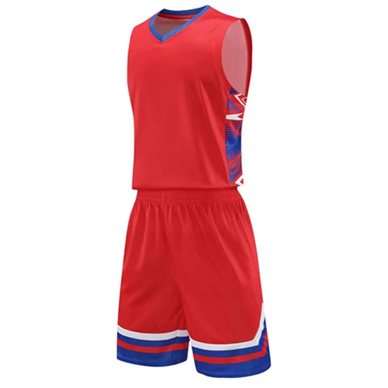 Youth Mens Custom Basketball Jersey Set Quick Dry Breathable Vest and Shorts Personalized Name Number Print-8