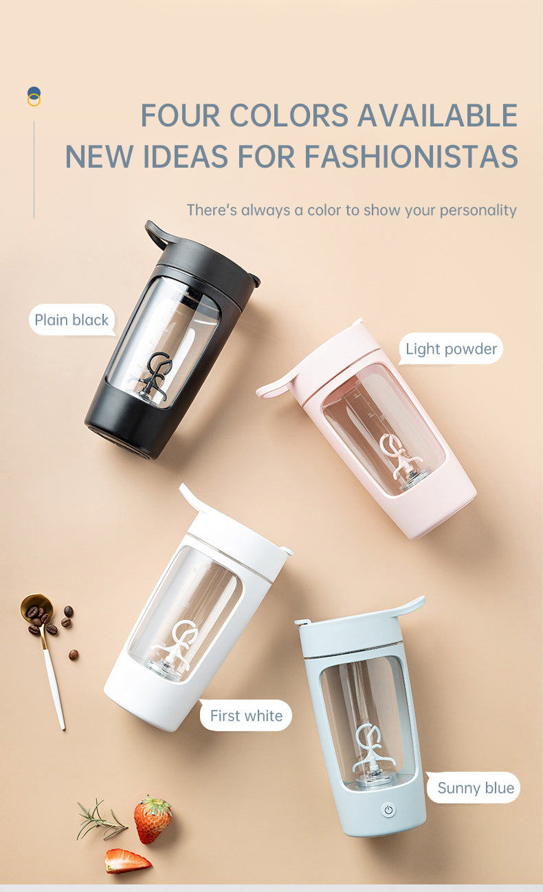 Vaso licuadora portátil para batidos de fruta, USB recargable, batidora de mano eléctrica, botella para gimnasio y deporte
