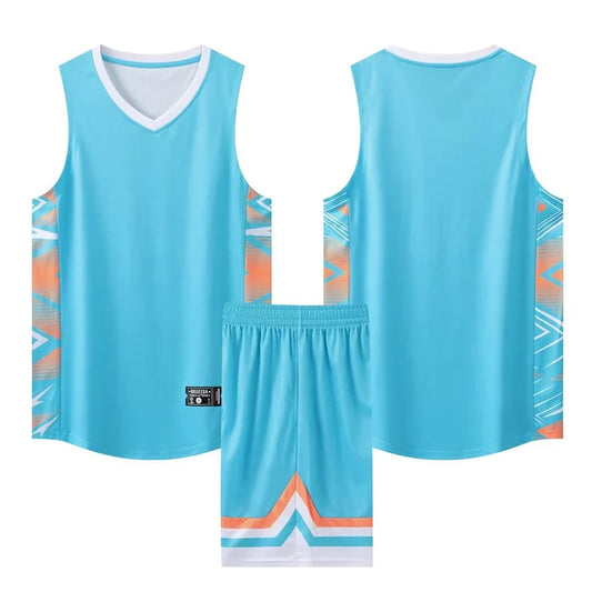 Conjunto de Camiseta y Pantalón de Baloncesto Personalizado para Jóvenes – Secado Rápido y Transpirable