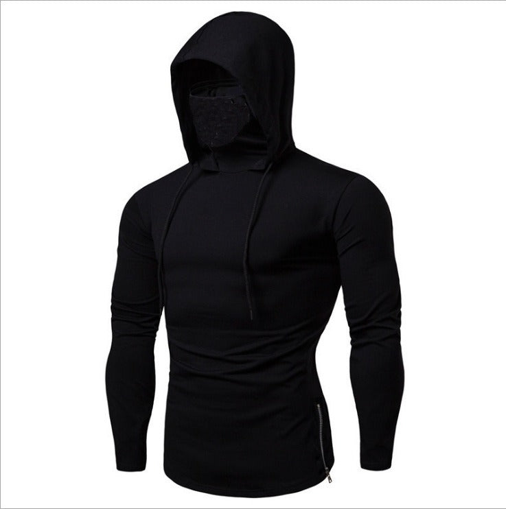 Sudadera con capucha de manga larga para hombre, fitness y gaming