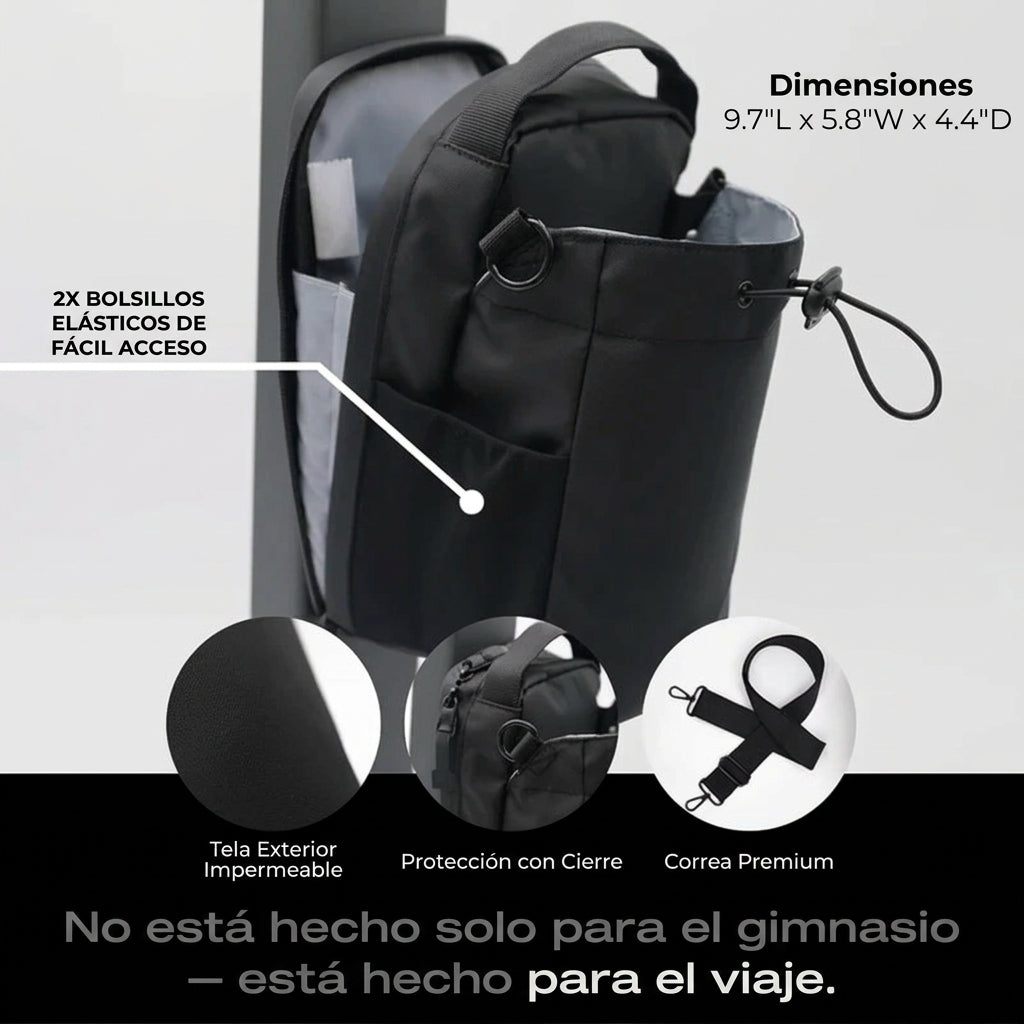 Bolsa magnética para botella y accesorios de gimnasio