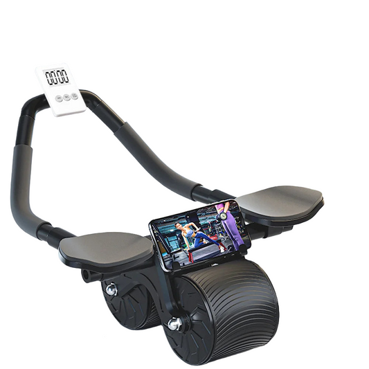 Silent Automatic Rebound Ab Roller Wheel with Elbow Support-0