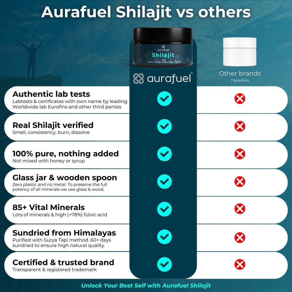 Pure Shilajit Resin from Himalaya - 100% authentic & purified