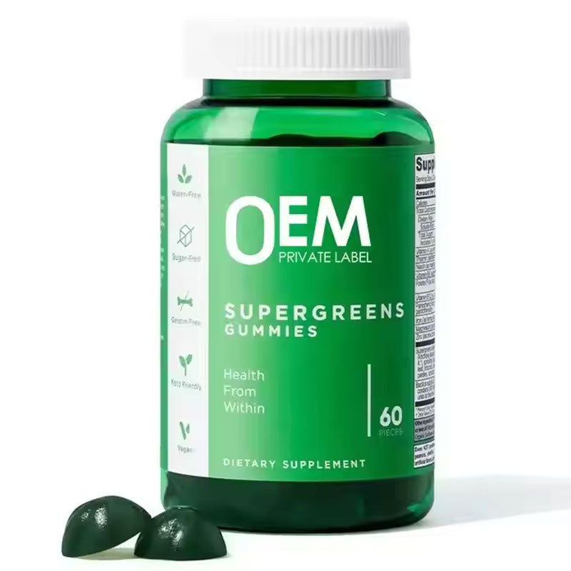 Gominolas vegetarianas de clorofila y vitaminas verdes