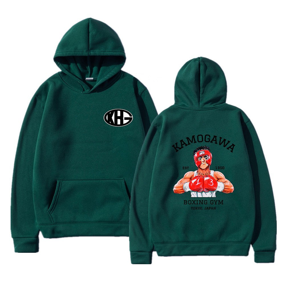 Sudadera deportiva estampada de corte holgado