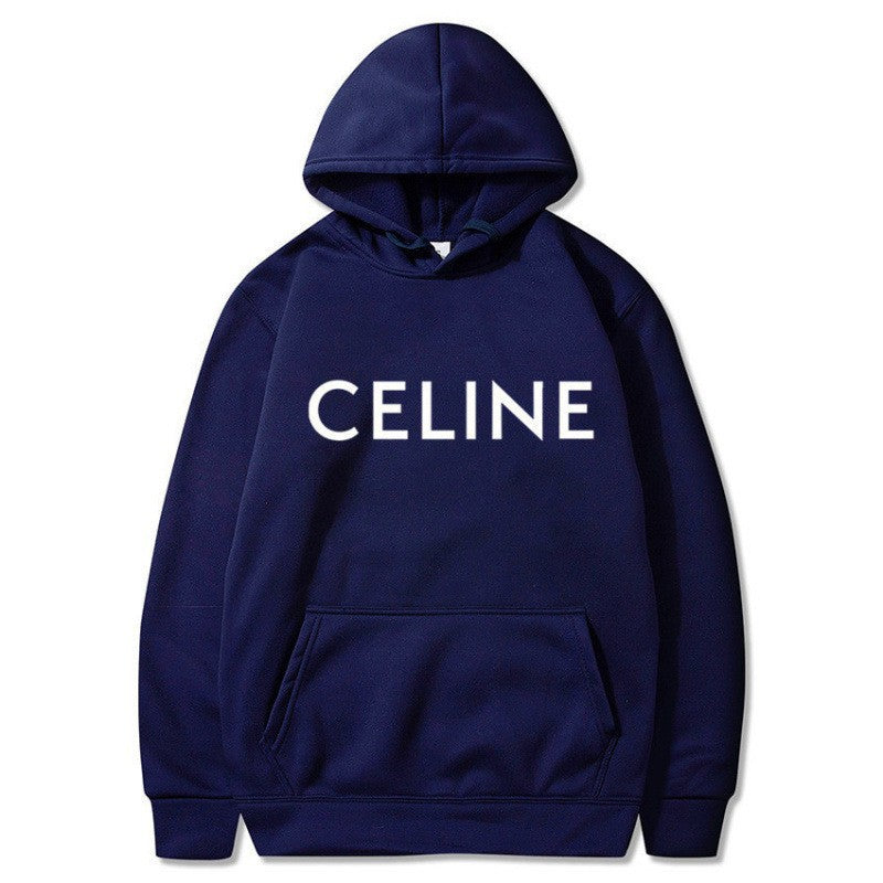 Sudadera con capucha estampada de corte holgado