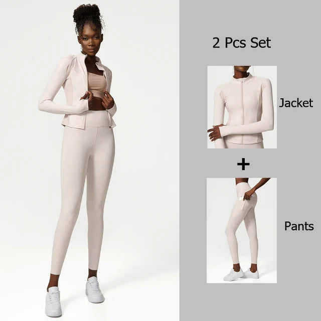 Large size fitness suit for women's quick drying exercise set