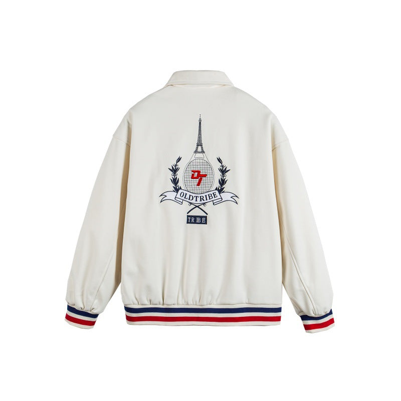 Streetwear Embroidered Printed Loose Casual Sport Jacket