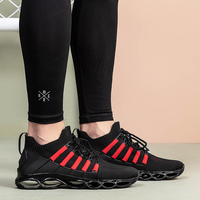 Zapatillas de correr transpirables con suela de cuchilla, tenis de moda, calzado cómodo para correr